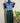 L to XL  Green and Blue Huipil Dress