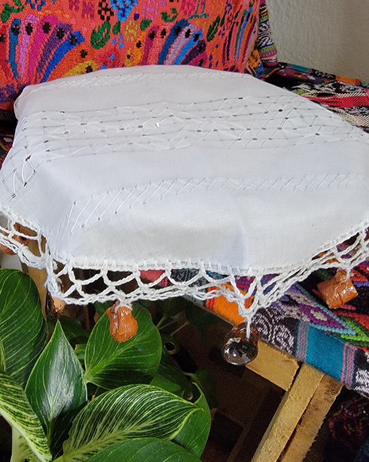Crocheted Doily, Reusable Pot Cover