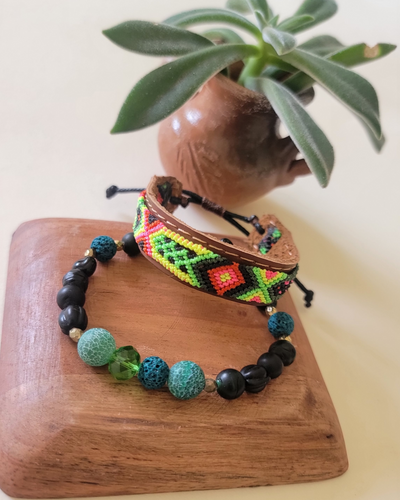 Handwoven Leather Bracelet Set