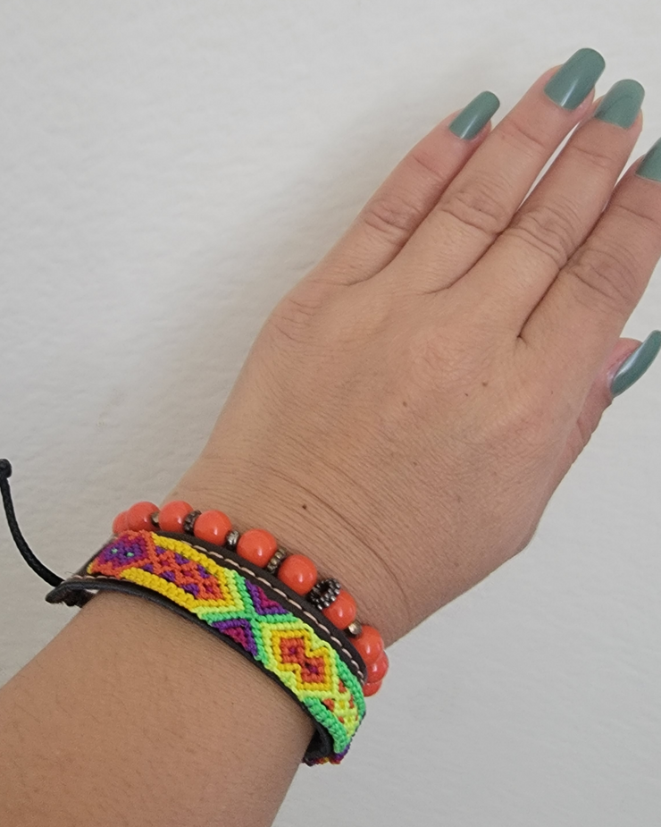 Handwoven Leather Bracelet Set