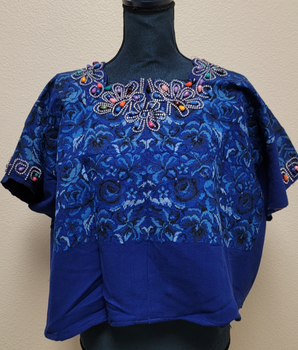 VINTAGE Royal Blue Huipil