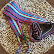 Vintage Rainbow Silky Mayan Sash
