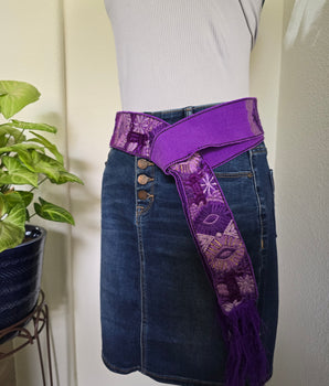 Purple VINTAGE Mayan Sash