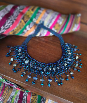 Navy Blue Queen Necklace