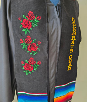 Red Roses Graduation Sash