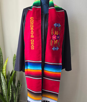 Red Sarape Graduation Sash