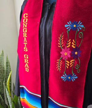 Red Sarape Graduation Sash