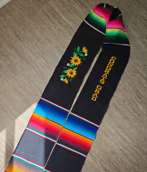 Sunflowers Sarape Graduation Sash