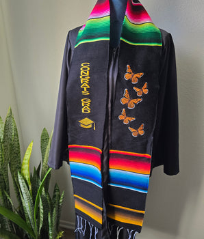 Butterflies Sarape Graduation Sash