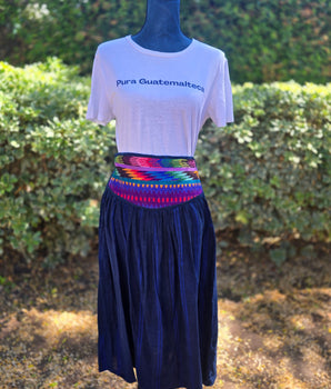 L Vintage Huipil Waistband Skirt