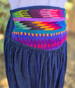 L Vintage Huipil Waistband Skirt