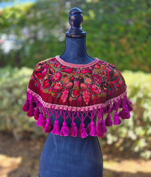 Maroon Chimaltenango Cape