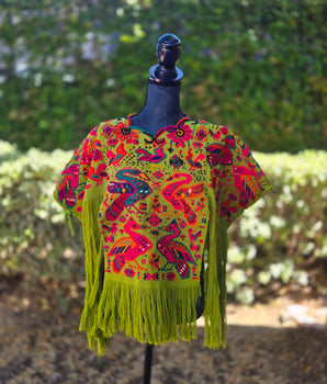 VINTAGE Chichicastenango Huipil Cape