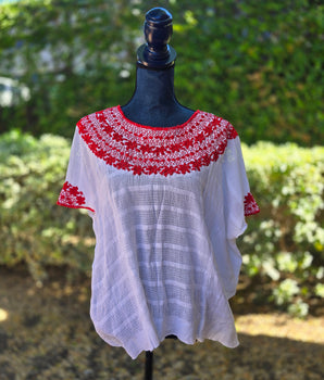 Red Embroidery, Coban Huipil