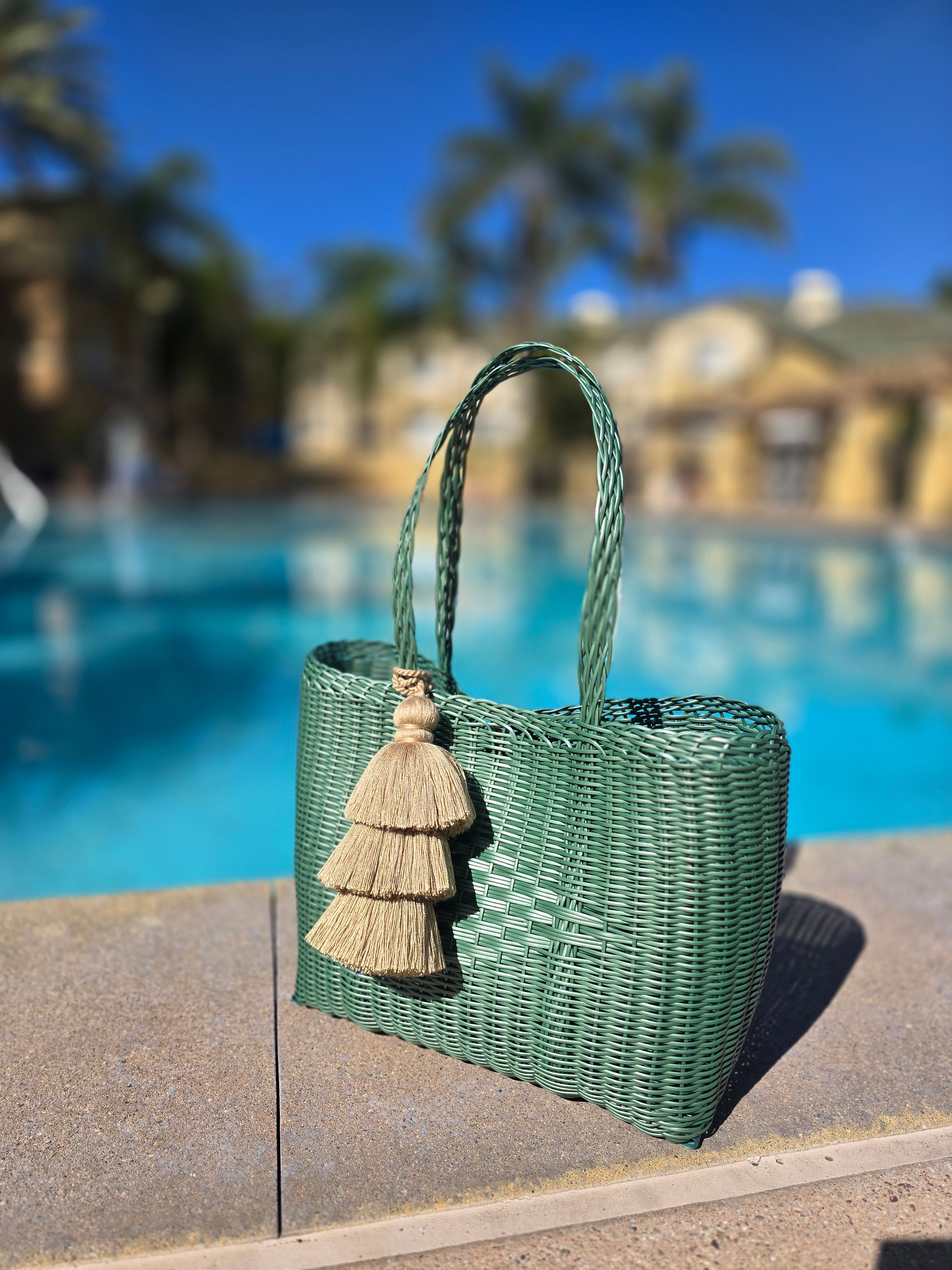 Green Rug Bag Soft Green Bag - Handcrafted Guatemalan Bag - Saviaguate