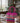Hot Pink Multicolor Baul - Small