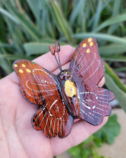 SET OF 4 Butterfly Ornaments, Clay Butterfly Decor