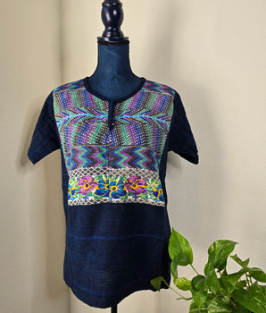 Unisex Indigo Top, Small