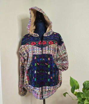 Blue Huipil Jacket - Large