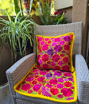 Yellow & Pink Floral Pillowcase