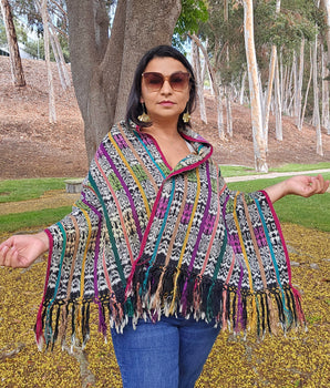 Vintage Handwoven Mayan Rebozo