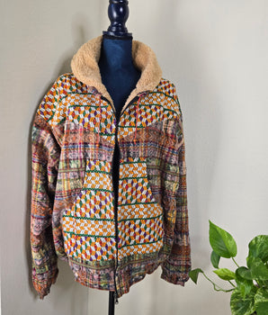 Unisex Orange - Brown Jacket - Extra Large