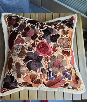 Beige & Brown Floral Pillowcase
