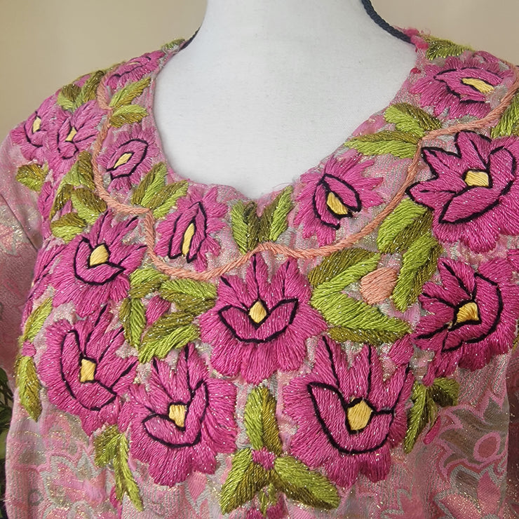 VINTAGE XL to 3X Guatemalan Hand Embroidered Top
