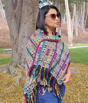 Vintage Handwoven Mayan Rebozo