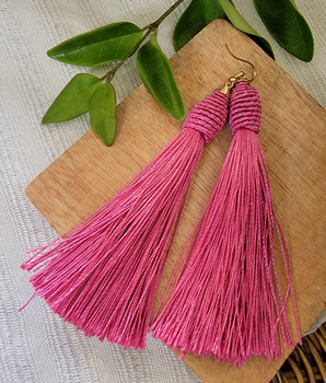 Pink  Tassel Earrings