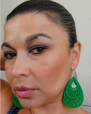 Green Drops Earrings