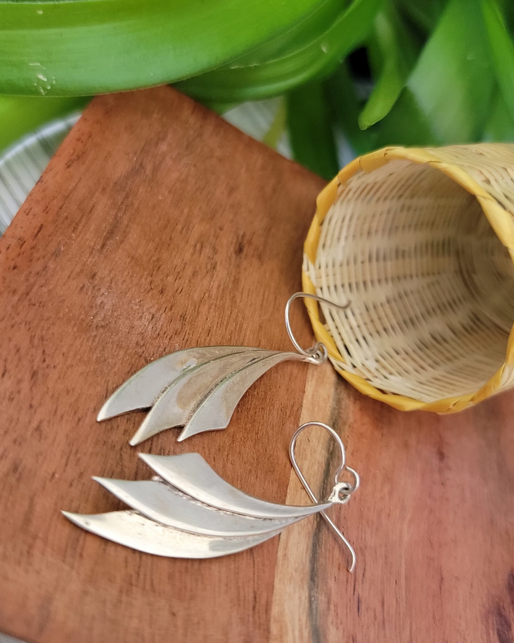Alas de Quetzal Silver Earrings