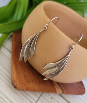 Alas de Quetzal Silver Earrings