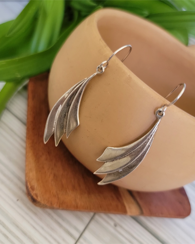 Alas de Quetzal Silver Earrings