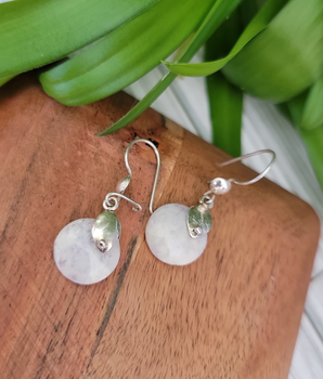 Silver & Lilac Jade Earrings