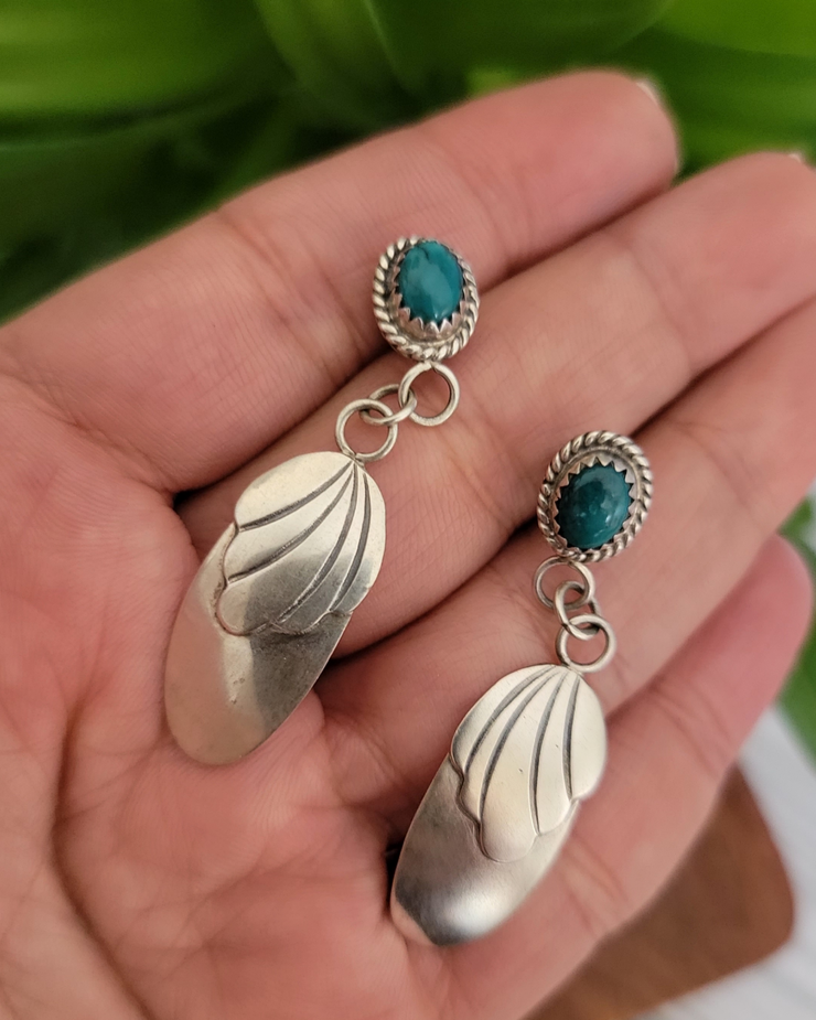 Jade & Sterling Silver Earrings